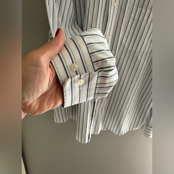 Eddie Bauer Mens Wrinkle Resistant Button Up Shirt SZ XL Multi Striped Cotton - Picture 5 of 9